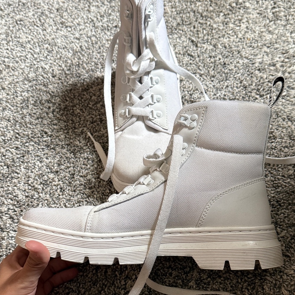 Dr. Martens White Combat Boots - Picture 3 of 3